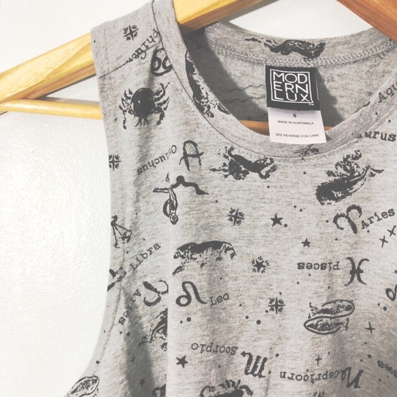 Modern Lux Tops - Modern Lux Astrological Signs Muscle Tee